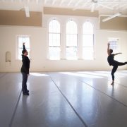 Jodie Gates rehearsing with Jared Angle for "Liquid Velvet" | Photo by Wilson Vu