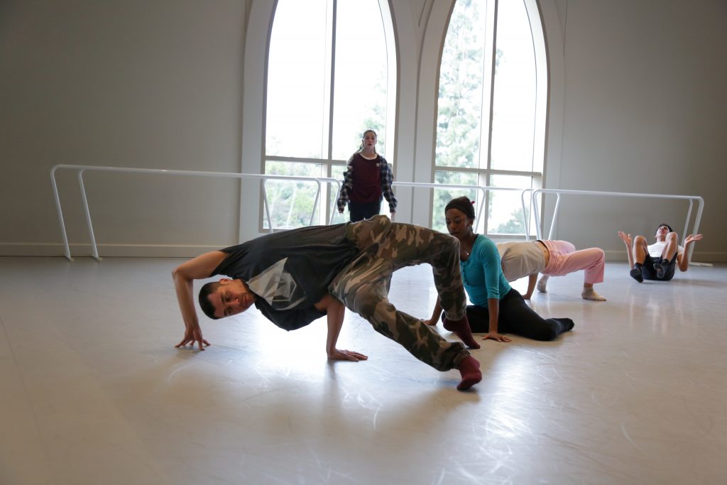 Victor Quijada rehearses in GKIDC. Photo by Carolyn DiLoreto