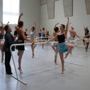 Jodie Gates teaches ballet class