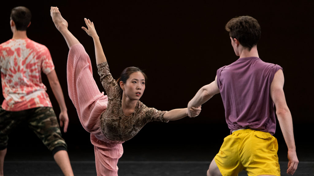 Anne Kim in penche wearing pink pants