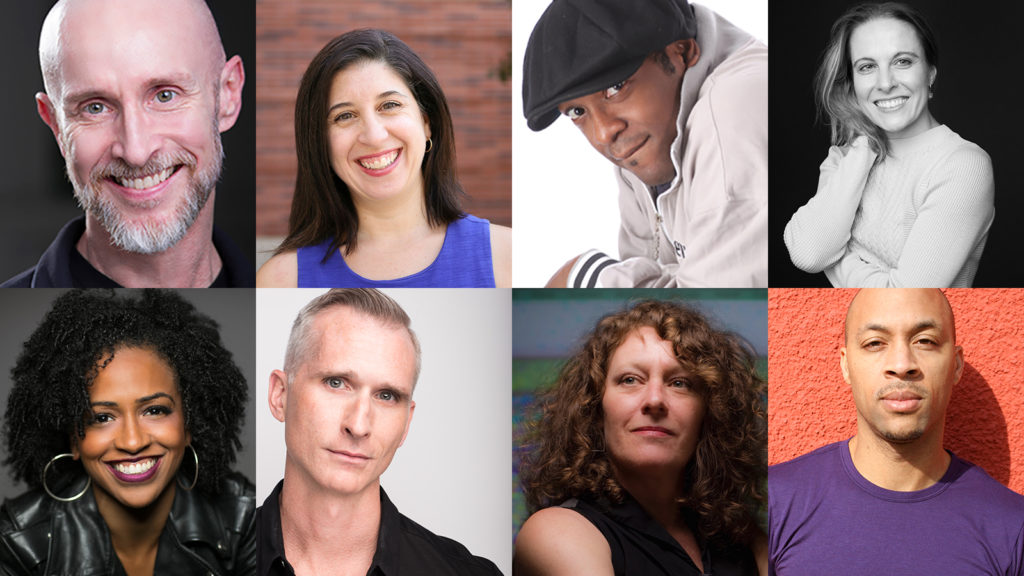 Collage of eight faculty head shots