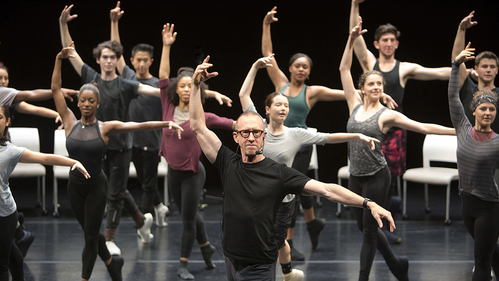BFA Students in class with William Forsythe at a USC Kaufman performance space