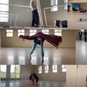 Collage of students dancing in a studio