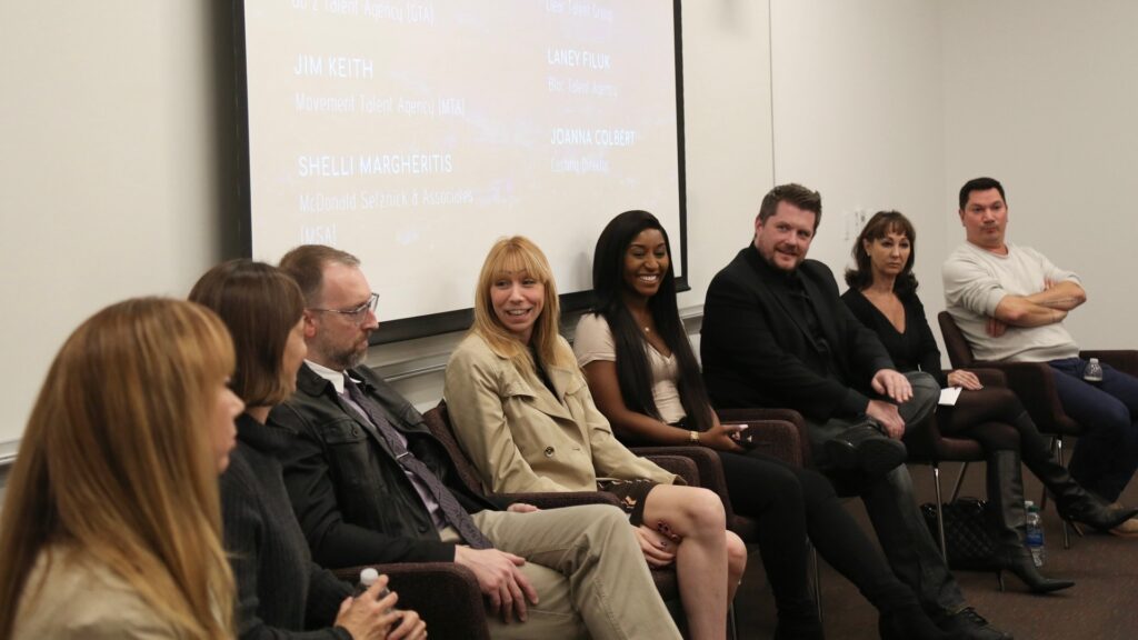 Panelists speak on the Commercial Dance field to BFA Students.