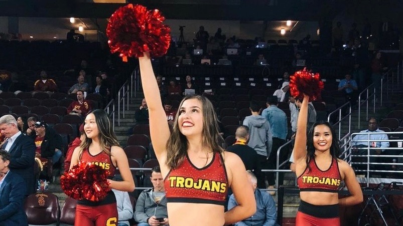 Samara Anderson performing with USC Trojan Dance Force.