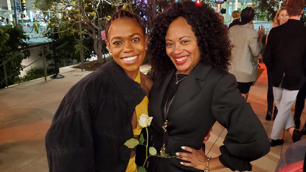 Emily Carr and Celeste Alleyne smiling