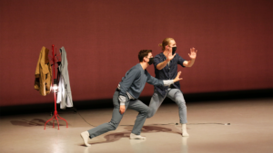 two students mid-dance
