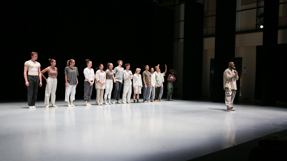 Kyle Abraham and the Class of 2024 take a curtain call during a special evening celebrating the acclaimed choreographer | Photo by Matt de la Peña