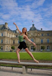 Ava Sine (BFA '24) photographed in Paris, France in the summer of 2023