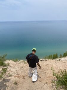 Xavier Williams (BFA '25) hiking out and about in the summer 