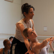 Elizabeth Auclair in rehearsal with the Class of 2027 | Photo by Hannah Doerr