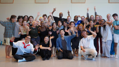 Bereishit Dance Company poses with USC Kaufman BFA students after teaching a workshop | Photo by Diego Lopez