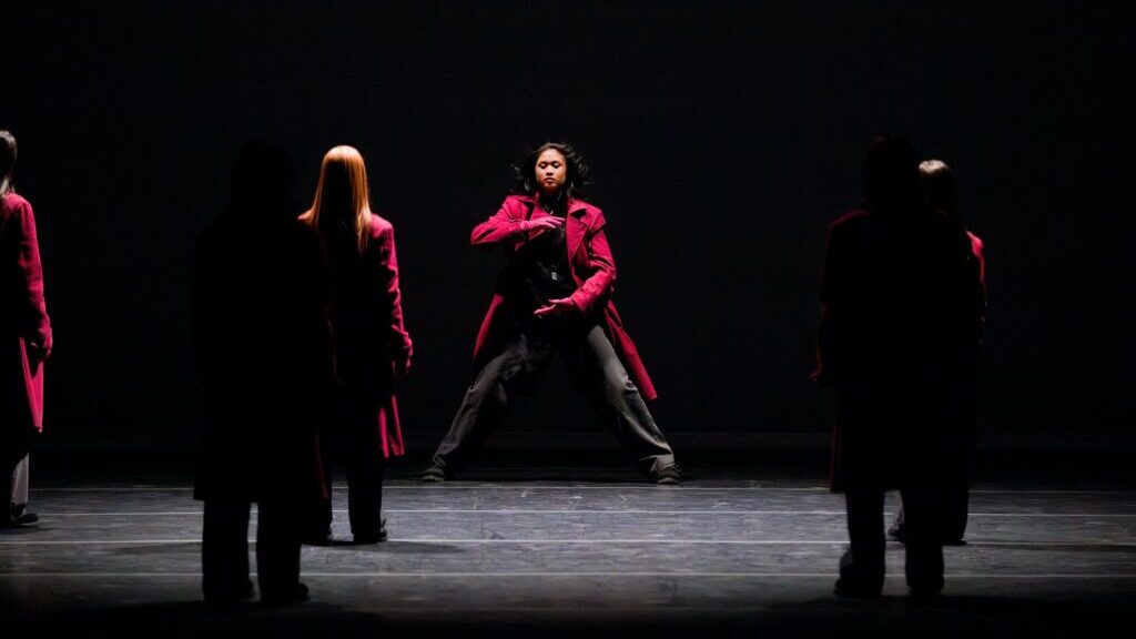 USC Glorya Kaufman School of Dance performs the World Premiere of “Thomason Variation”, choreographed by Jakevis Thomason, April 26, 2025 for The Soraya’s “LA Dances Graham100” – Photo by Luis Luque, Luque Photography (sourced from LA Dance Chronicle)
