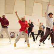 Tiffany Bong leading class at the University of Southern California's Glorya Kaufman School of Dance | Photo by Matt de la Peña