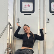 Helen "Shimmey" Gratch on the set of HBO's "Hacks" | Photo courtesy of Shimmey