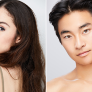 Images of Kaufman alums Juliette Ochoa '21 and William Okajima '24, honorees of Dance Magazine's 2026 "25 to Watch" | Headshots by Cathryn Farnsworth